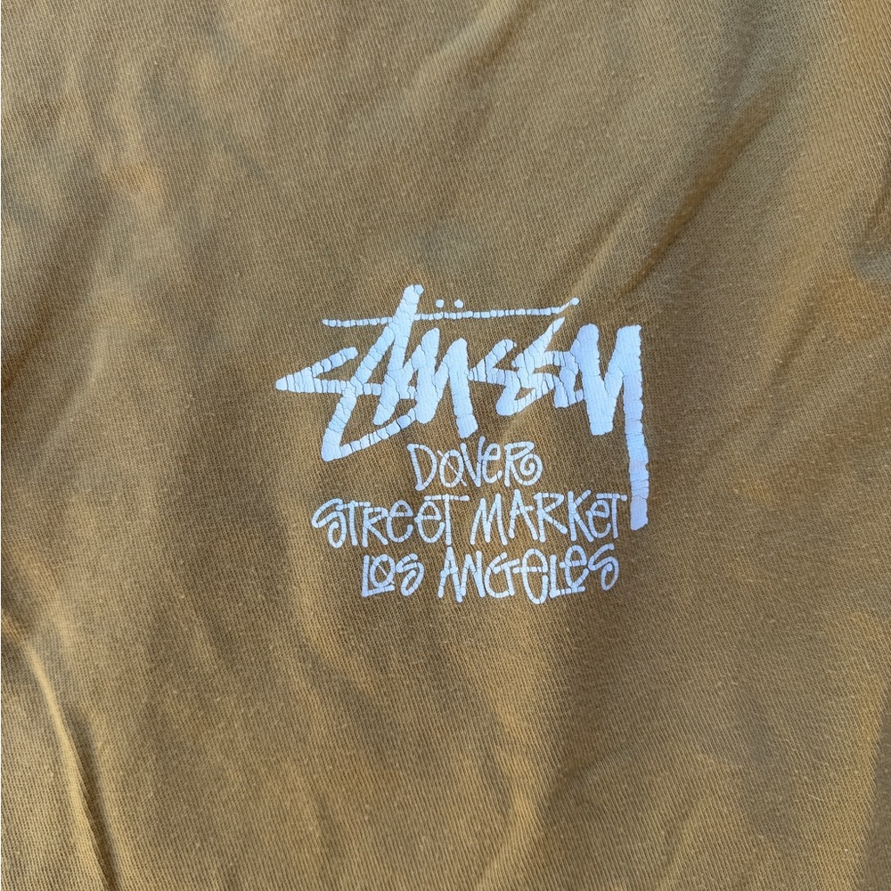 Stussy Men's Mustard Yellow Dover St Market LA Long Sleeve Tee - Picture 4 of 4
